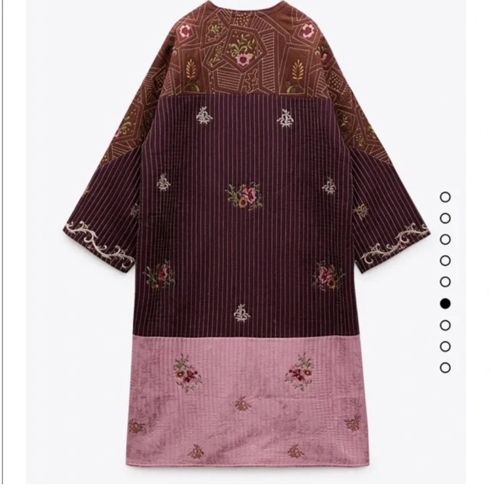 Zara EMBROIDERED PATCHWORK KIMONO LIMITED EDITION - Picture 2 of 6